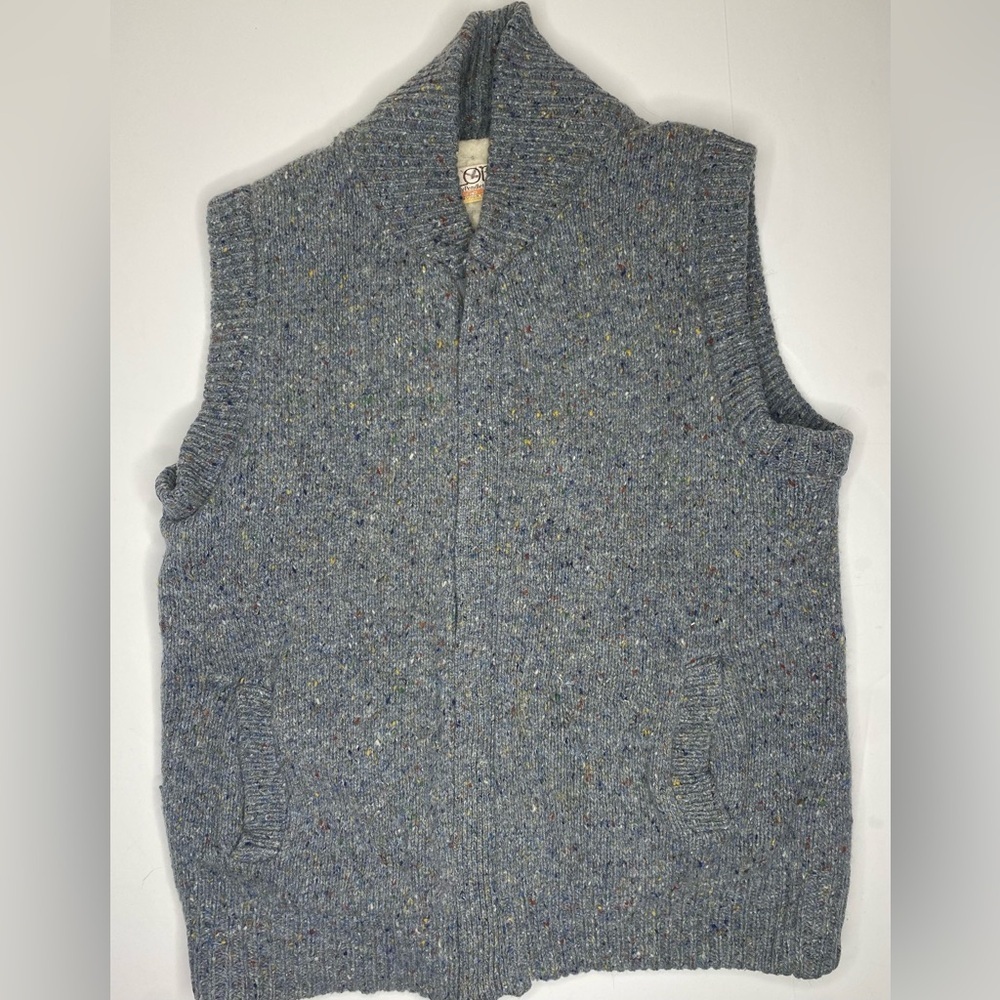 Pendleton Lobo Speckled Virgin Wool Knit Sherpa Lined Vest